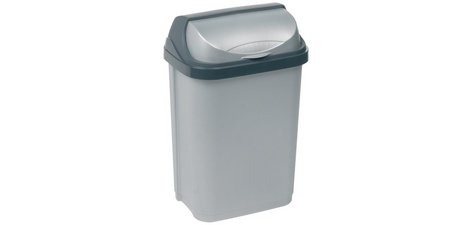 Poubelle 'rasmus', 10 litres, argent