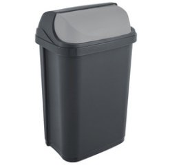 Vuilsnisbak Rasmus, 25 liter, zilverkleurig