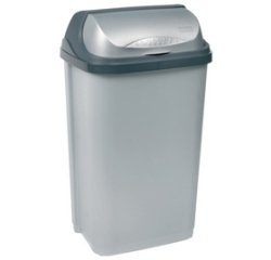 Poubelle 'rasmus', 50 litres, argent
