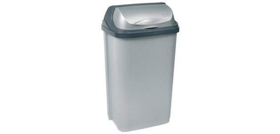 Poubelle 'rasmus', 50 litres, argent
