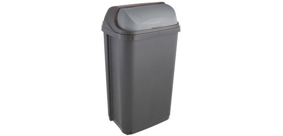 'Rasmus' trash can, 50 liters, silver