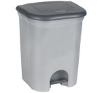 Poubelle à pédale 'torge', 2x 11 litre, argent