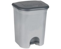 Poubelle à pédale 'torge', 2x 11 litre, argent