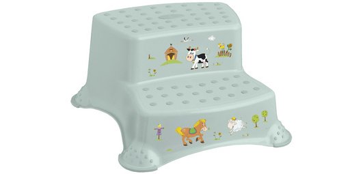 kids Step Stool 'igor funny farm', soft green