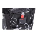 Sac de courses pour guidon de vélo, noir / blanc