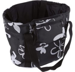 Sac de courses pour guidon de vélo, noir / blanc