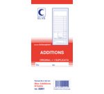 Bloc addition elve papier autocopiant 102x235mm 50 duplis sans numéro