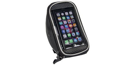 Handlebar bag with a smartphone pocket