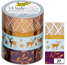 Rubans autocollants Noël Washi-Tape HOTFOIL CUIVRE II