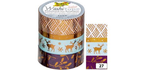Rubans autocollants Noël Washi-Tape HOTFOIL CUIVRE II