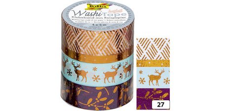 Rubans autocollants Noël Washi-Tape HOTFOIL CUIVRE II