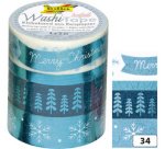 Rubans autocollants Noël Washi-Tape HOTFOIL BLEU GLACE