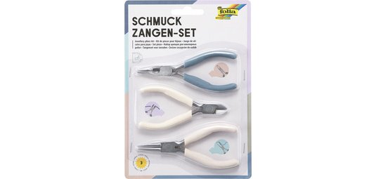 Set de pinces pour pierres décoratives, 3 pièces, bleu
