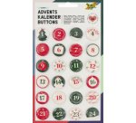 'Buttons' pour calendrier de l'Avent, en tôle