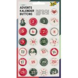 'Buttons' pour calendrier de l'Avent, en tôle