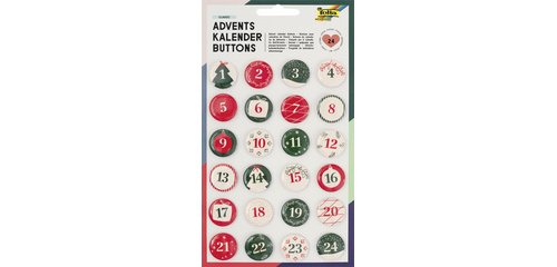 'Buttons' for an Advent calendar, made of sheet metal