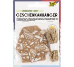 Etiquette cadeau 'Noël Hotfoil', avec ficelle