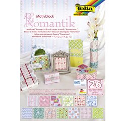 Bloc en papier à motifs 'Romantique', 240 x 350 mm