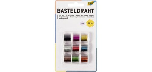 Set fil de fil de bricolage, 9 bobines de 2m, couleurs