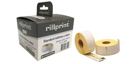 rillstab Rouleau d'étiquettes, 54 x 25 mm, permanent, blanc