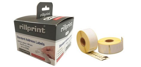 rillstab Etiquettes en rouleau, 57 x 32 mm, blanc