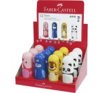 FABER-CASTELL Combi gomme - taille-crayon Faces, présentoir