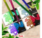 Stylo roller à encre gel Hybrid Dual Metallic, set