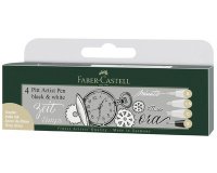 FABER-CASTELL Feutre PITT artist pen, étui de 4