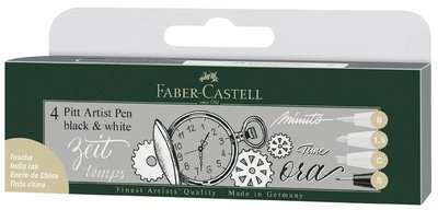 FABER-CASTELL PITT artist pen felt-tip, set of 4