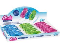 Roller de colle SLIDE, 6 mm x 8 m, présentoir de 18