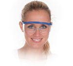 Lunettes de protection BLEU, verres transparents