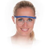 Lunettes de protection BLEU, verres transparents