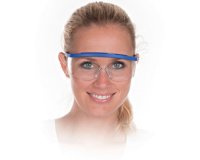 Gb_lunettes de protection bleu,verres transparents