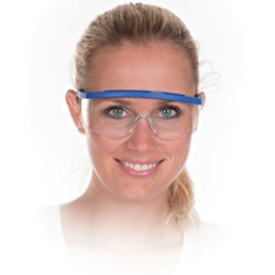 Gb_lunettes de protection bleu,verres transparents