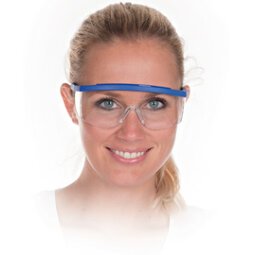 DE_Lunettes de protection BLEU,verres transparents