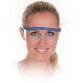 Lunettes de protection BLEU, verres transparents