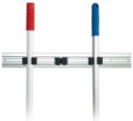 Porte-balai TRIO, rail aluminium pour 3 manches