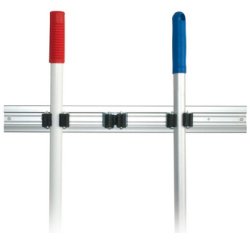 Borstelhouder TRIO aluminium rail voor 3 stelen