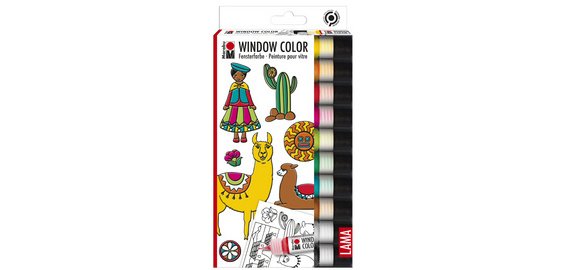 KiDS Window Color 'LAMA', set, 10 x 25 ml