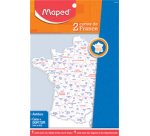 Gabarit carte de France, contenu: 2 pièces