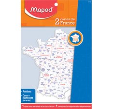 Gabarit carte de France, contenu: 2 pièces