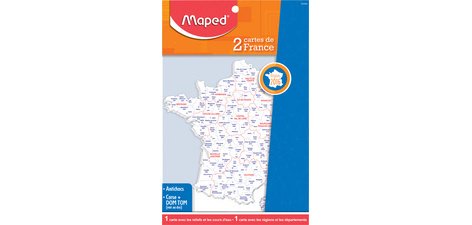 Gabarit carte de France, contenu: 2 pièces