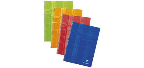 Cahier reliure intégrale 17x22 cm 120 pages grands carreaux - Assortis