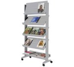 Porte-prospectus Uno easyDisplays, 5 étagères