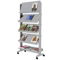 Porte-prospectus Uno easyDisplays, 5 étagères