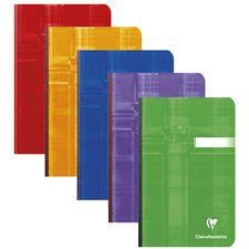 Clairefontaine clothbound notebook, 11x17cm, 96 sheets, squared.5x5 - assortment