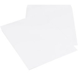 Pochette radio, 320 x 420 mm, kraft blanc