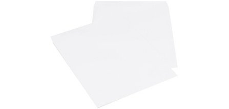 Pochette radio, 320 x 420 mm, kraft blanc