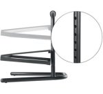 Repose-pieds, réglable en hauteur, noir