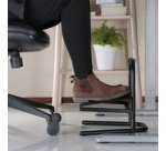 Repose-pieds, réglable en hauteur, noir